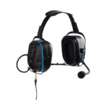 SENSEAR SM1PE002 Heavy Duty Headset Double Ear Cup with PTT Behind the Neck