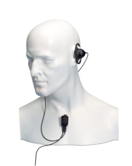ENTEL EA12/DX D SHAPED EARPIECE WITH TIE CLIP MICROPHONE